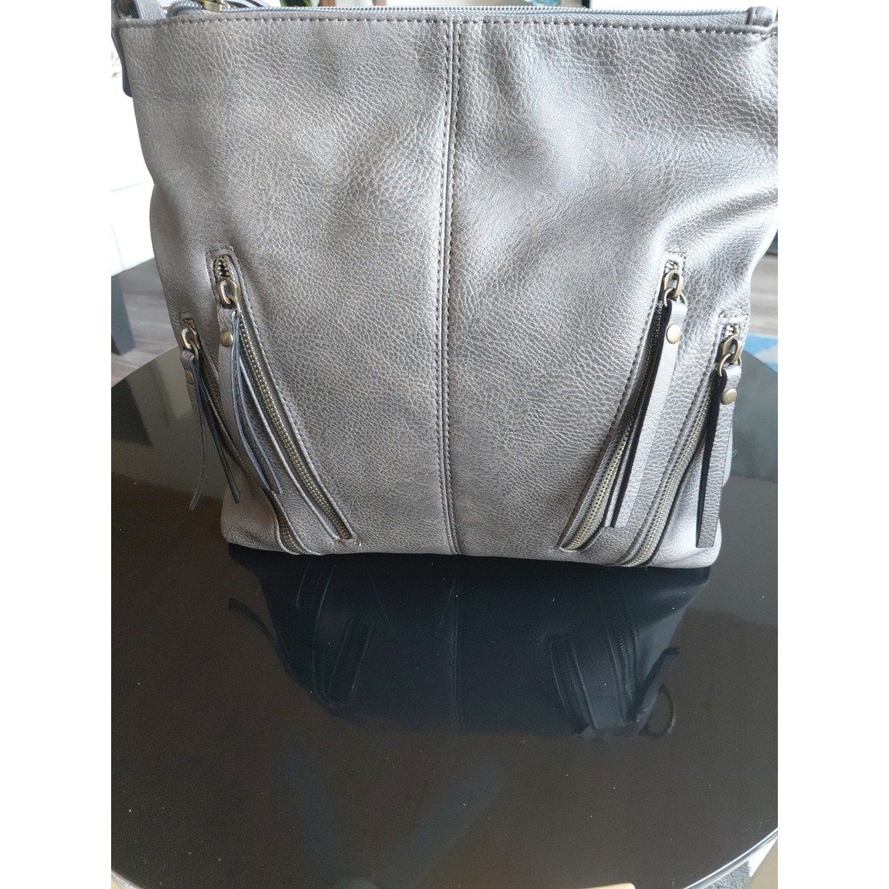 Bueno Collection Hobo Bag Purse Crossbody Double Handle Faux Leather Boho NWOT